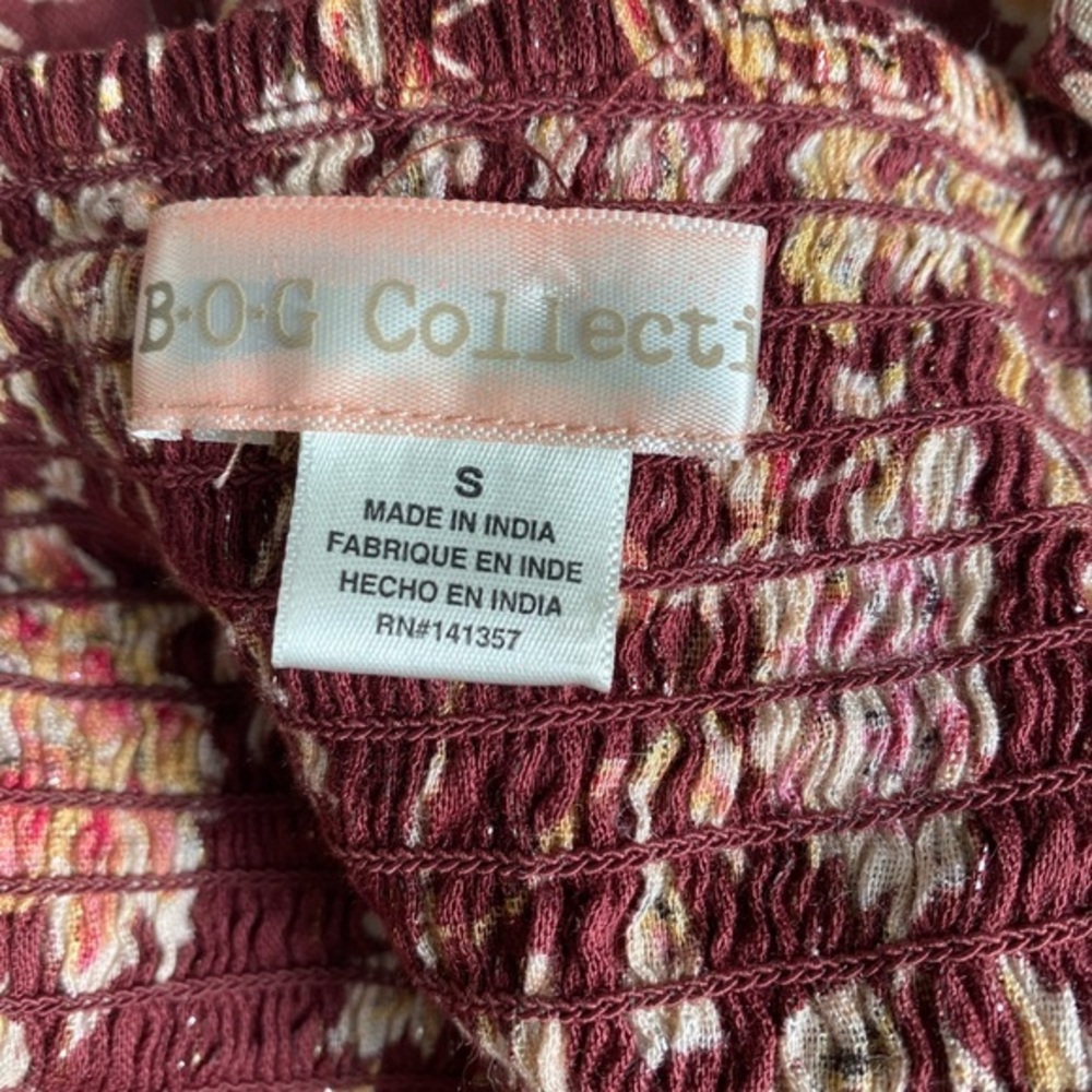 B.O.G. COLLECTIVE BOHO CROSS STRAP TOP WOMENS SIZE SMALL - Picture 6 of 9
